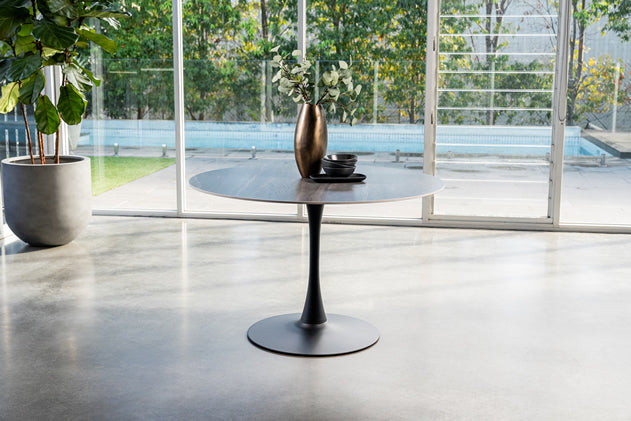 Scandi Dining Table Large - Black Sand