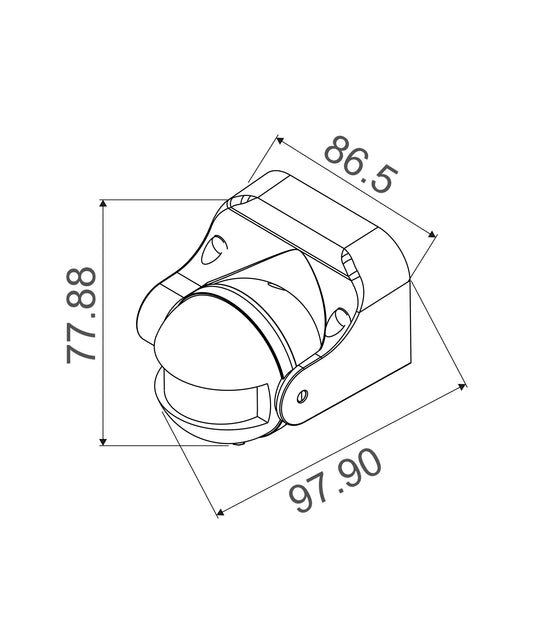 Sensor Adj I/Motion S/M 3 Wire 1200W Black IP44