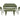 Sershan 4 Pcs Outdoor Sofa Set - Green