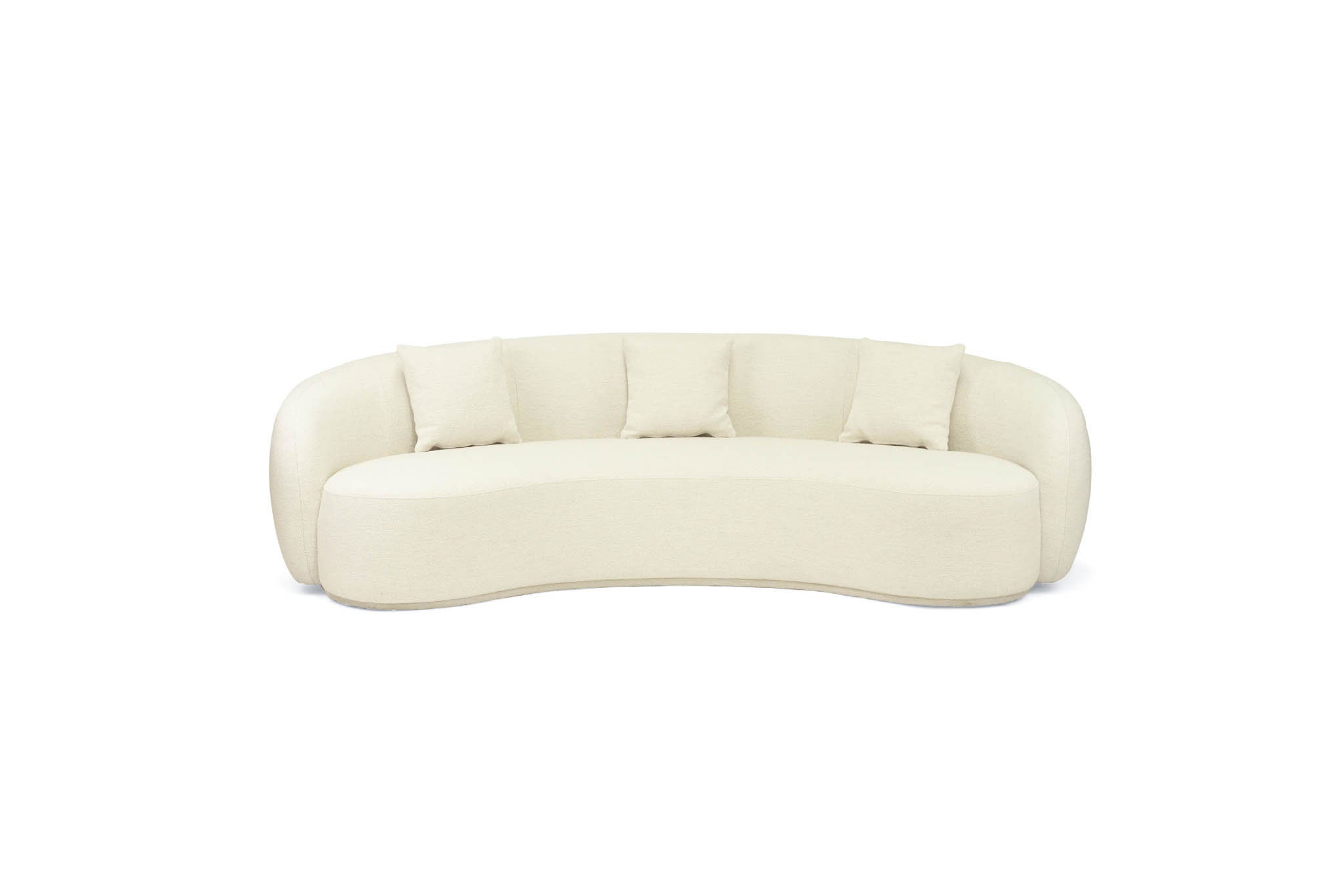 Magnus 3 Seater Curved Sofa - Cloud