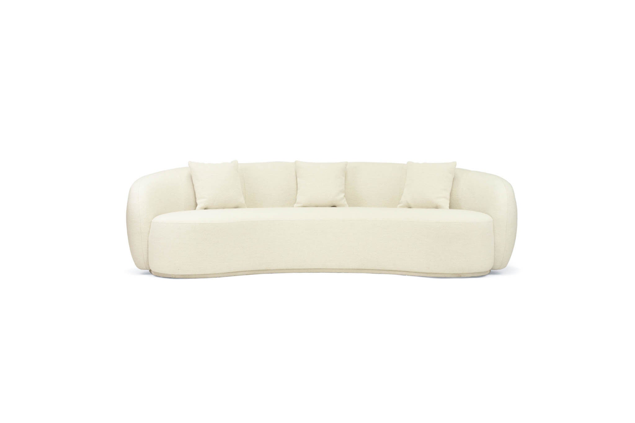 Magnus 3 Seater Curved Sofa - Cloud