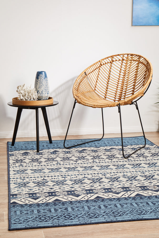 Sheree 3333 White Blue Rug