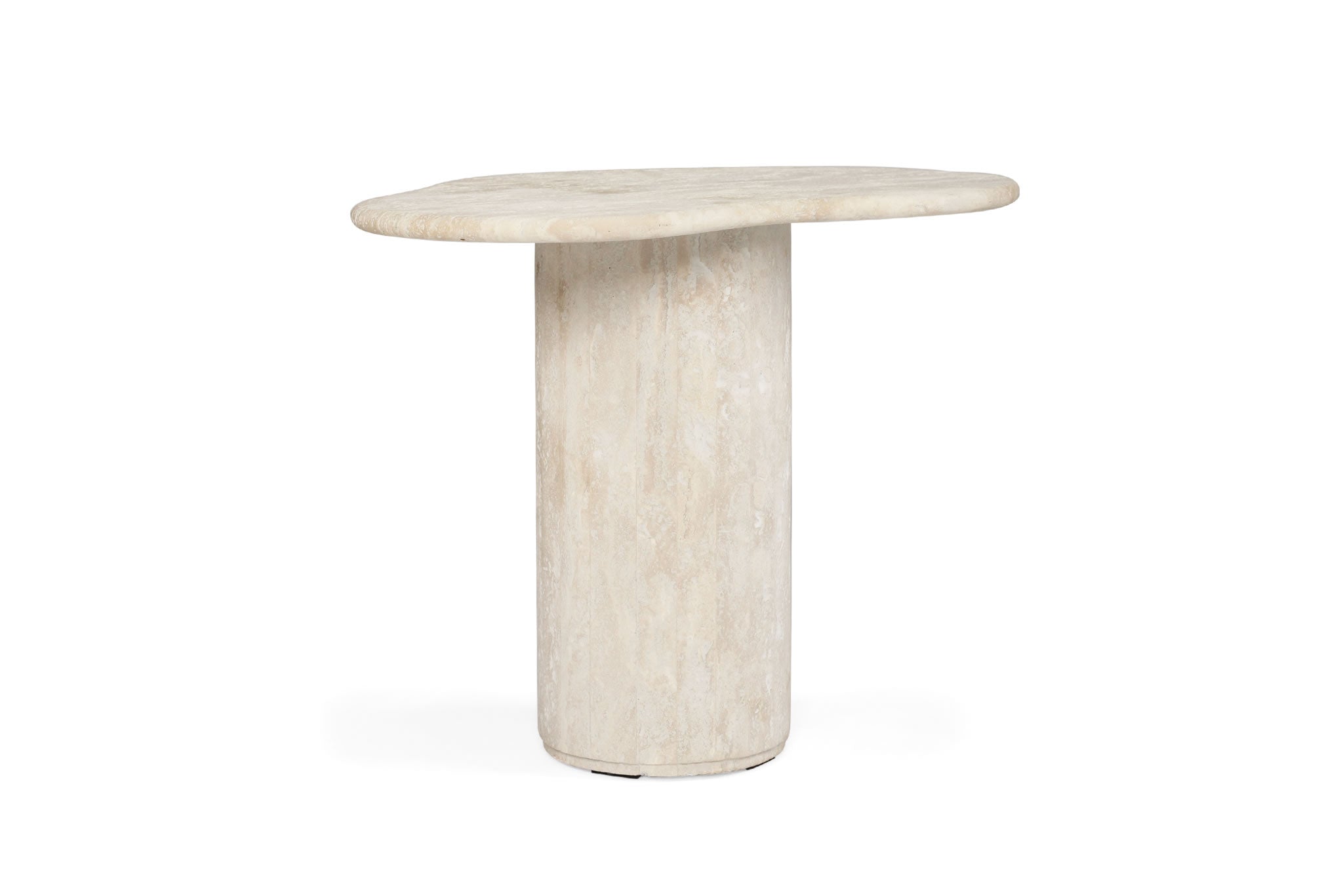 Table Side Geo Module Geo Travertine Organic Side Table 58cm