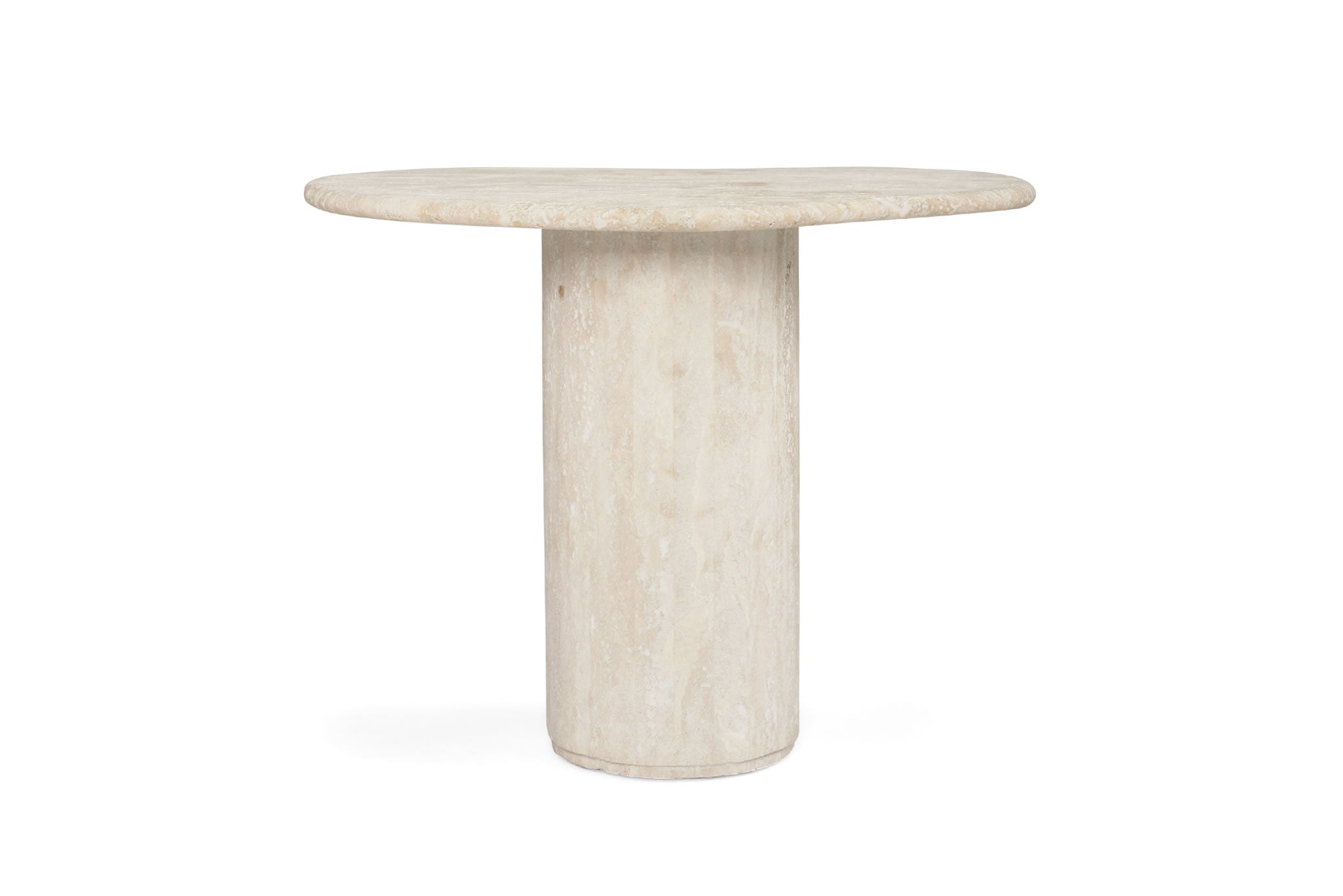 Geo Travertine Organic Side Table 58cm