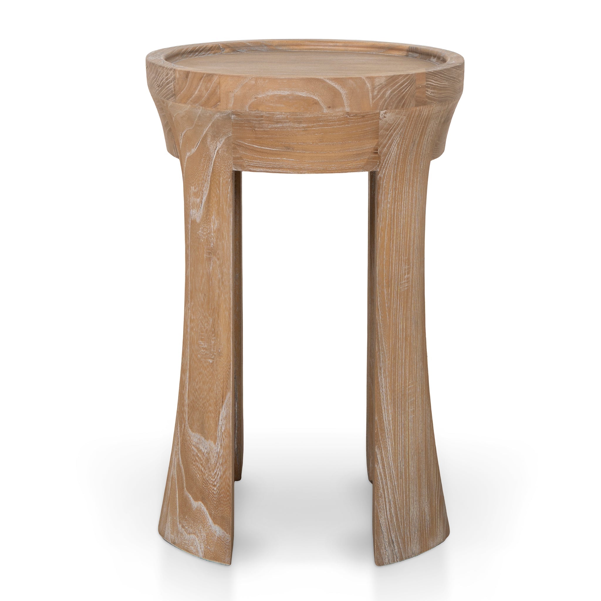 Frodo 34.5cm Round Side Table - Dark Natural