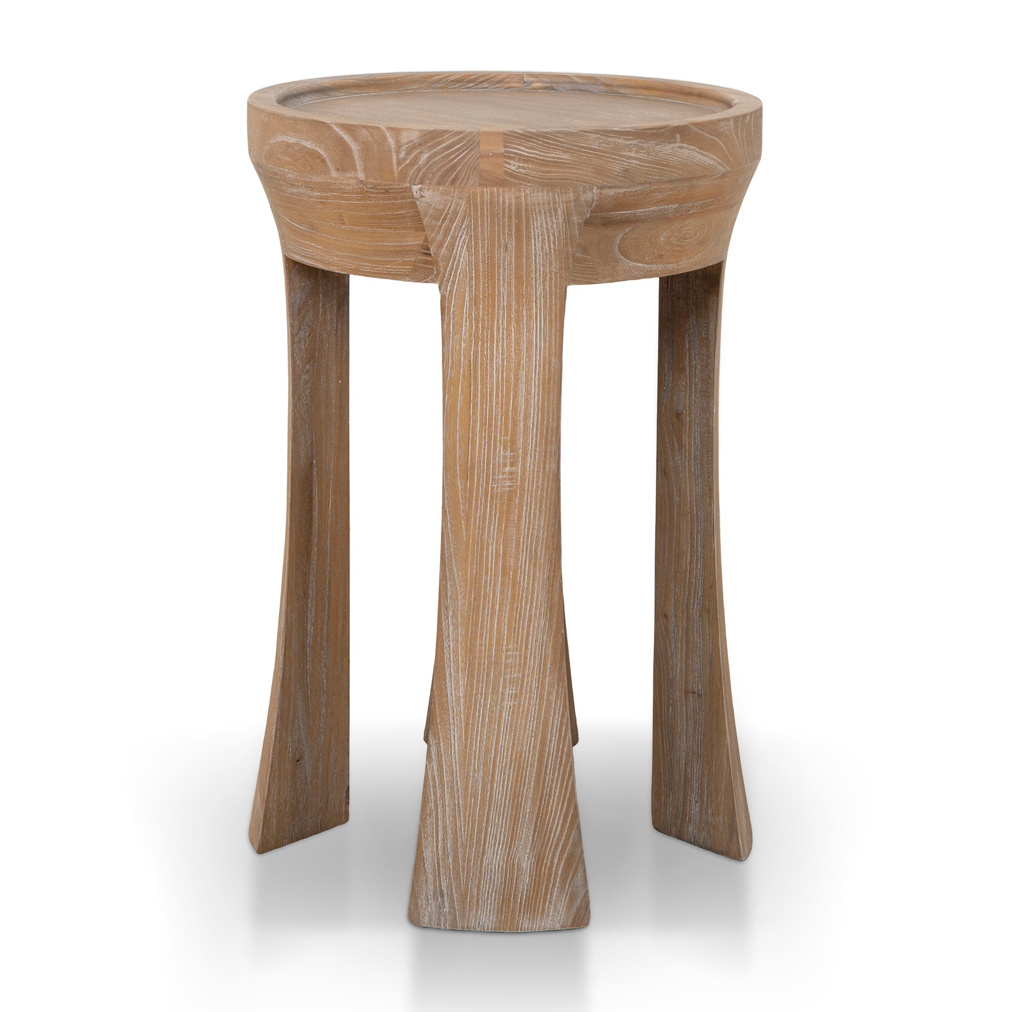 Frodo 34.5cm Round Side Table - Dark Natural