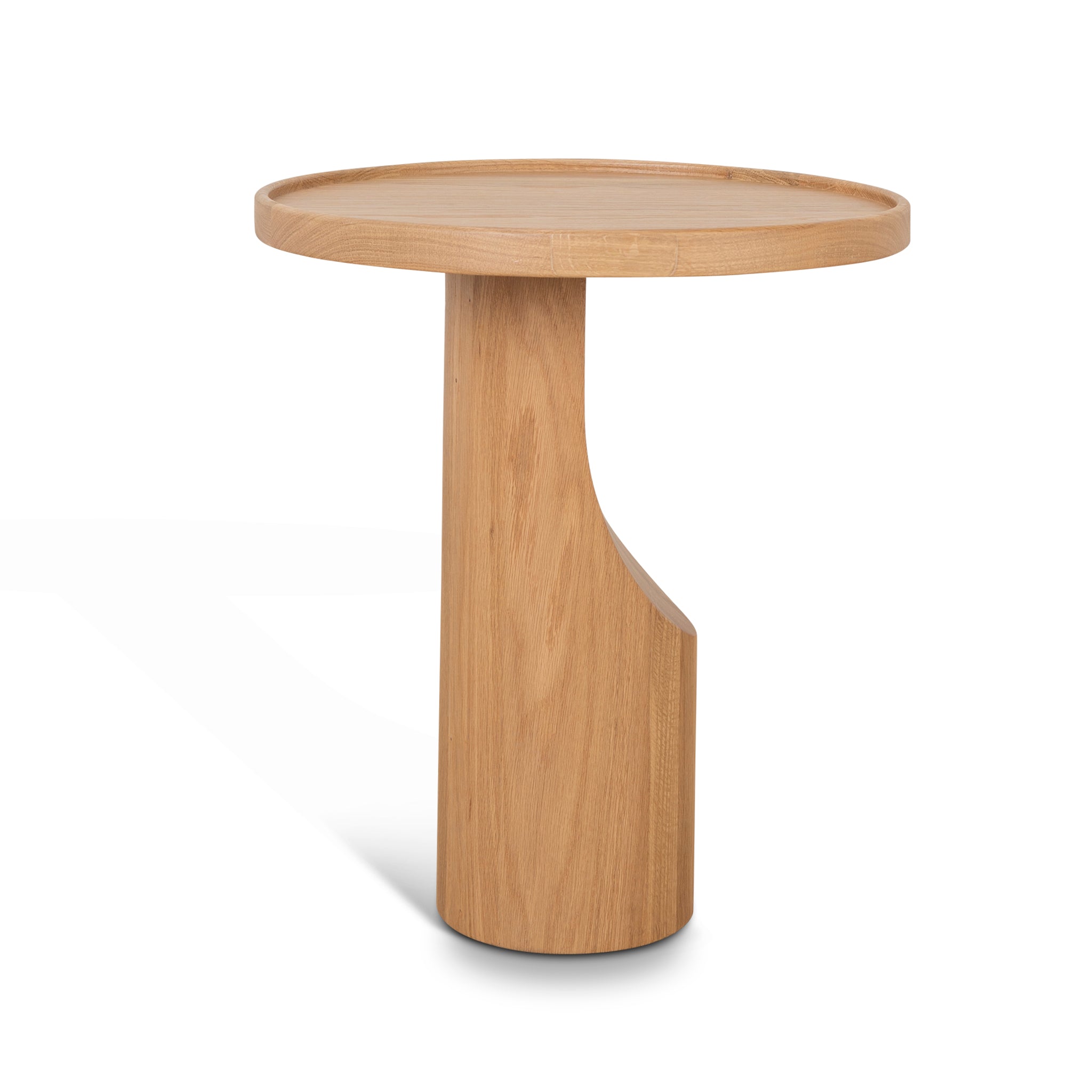 Mary 45cm Round Side Table - Natural Oak