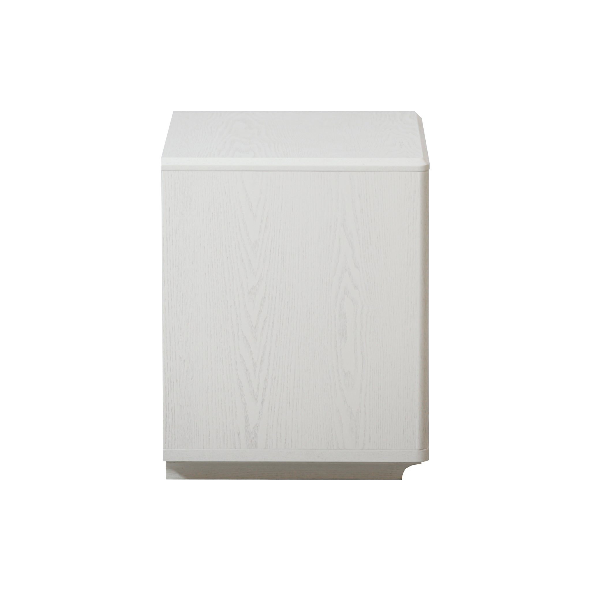Annika 50cm Bedside Table - Matte Warm White