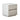 Annika 50cm Bedside Table - Matte Warm White