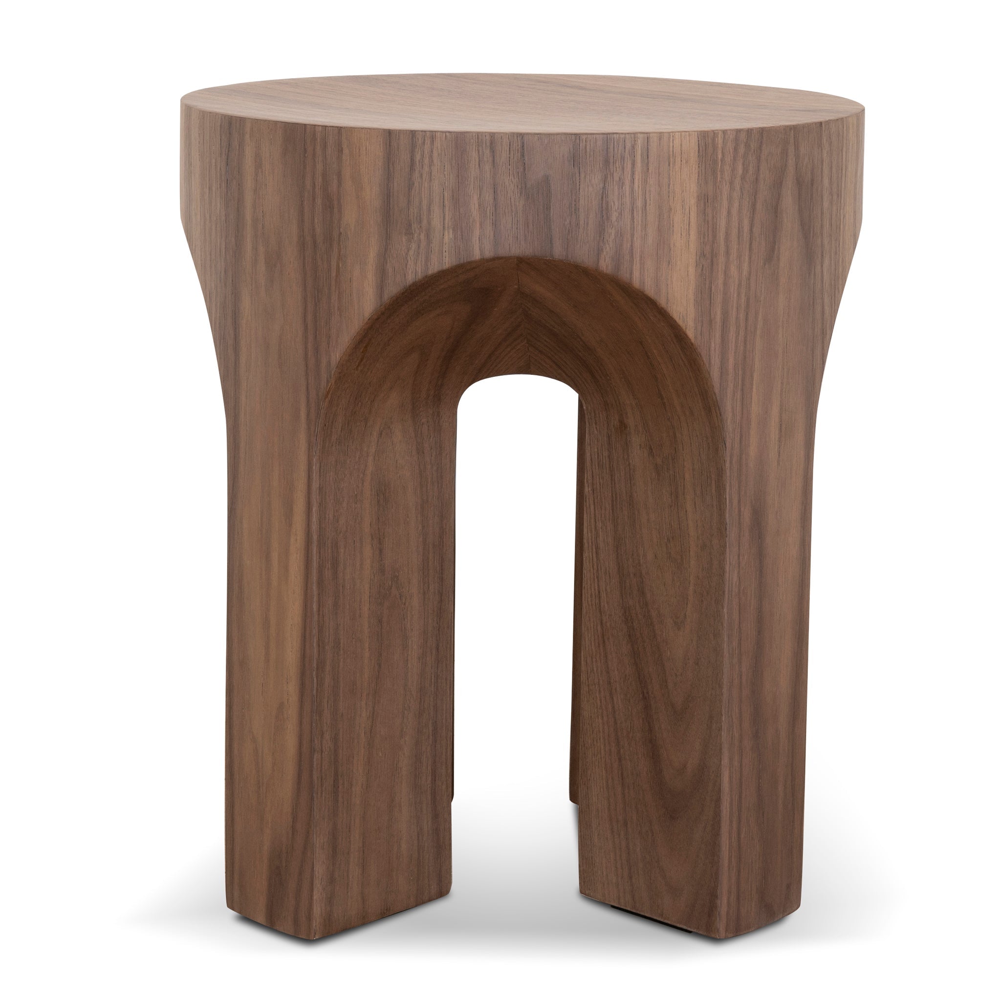 Jozi 49.5cm Round Side Table - Walnut
