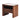 Modesta Glass Top Bedside Table - Walnut