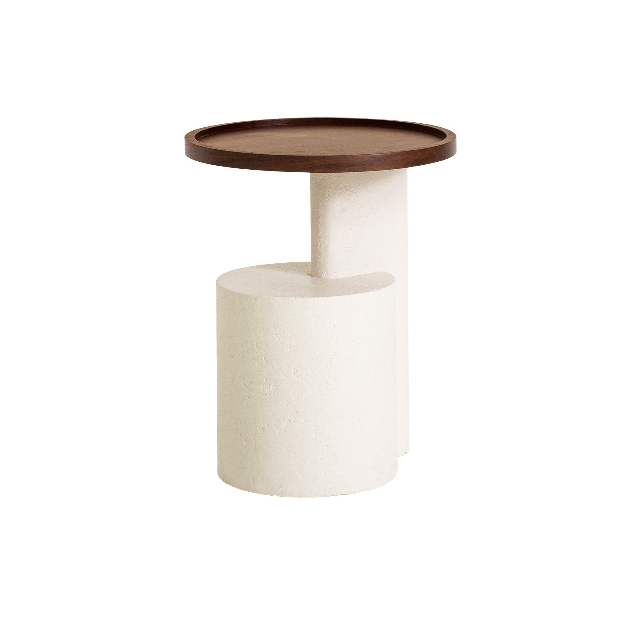 Terra White Side Table - Walnut
