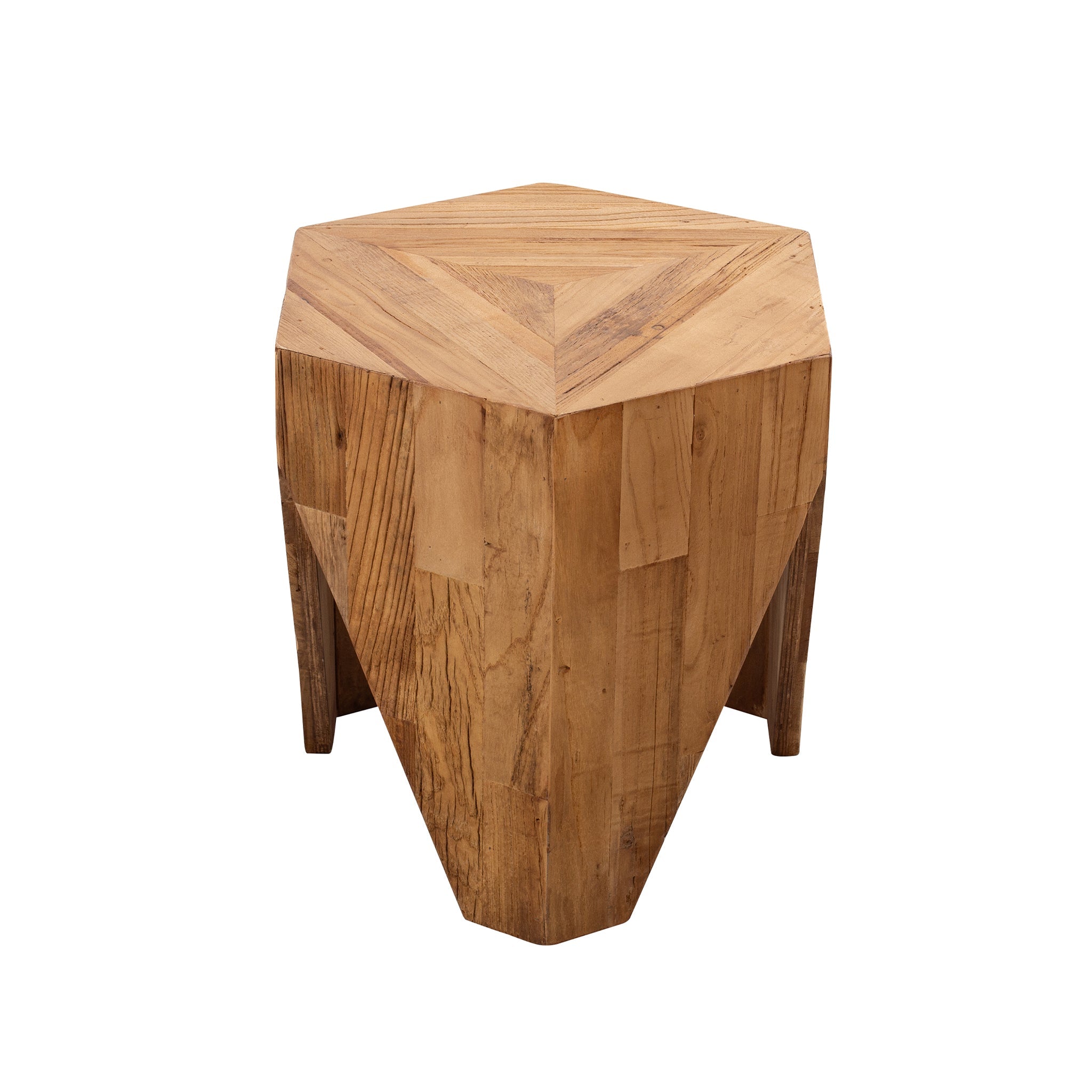 Gold Leaf Elm Side Table - Natural