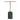Pravina 45cm Brushed Gold Side Table - Green Crystal