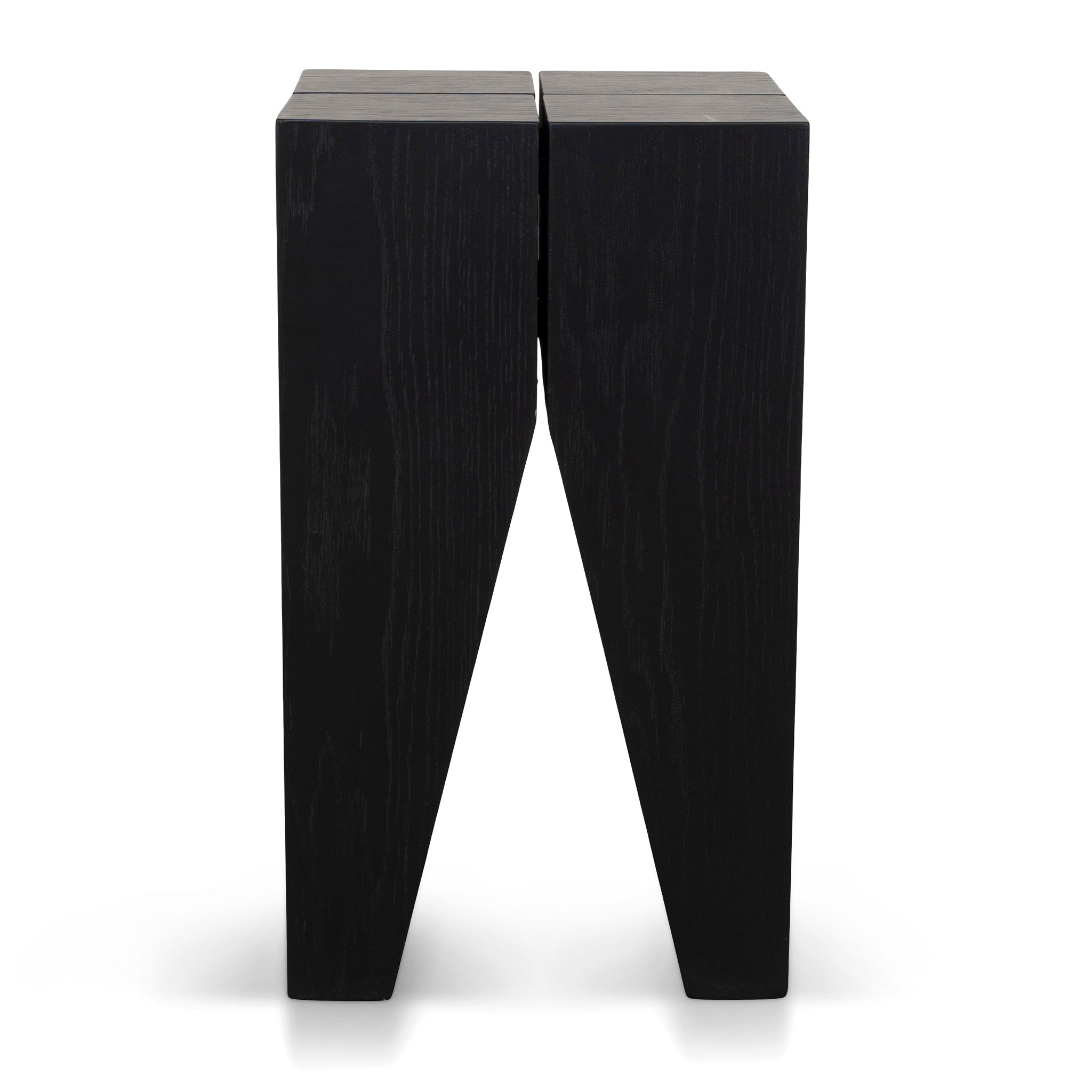 Velour 27cm Square Side Table - Full Black