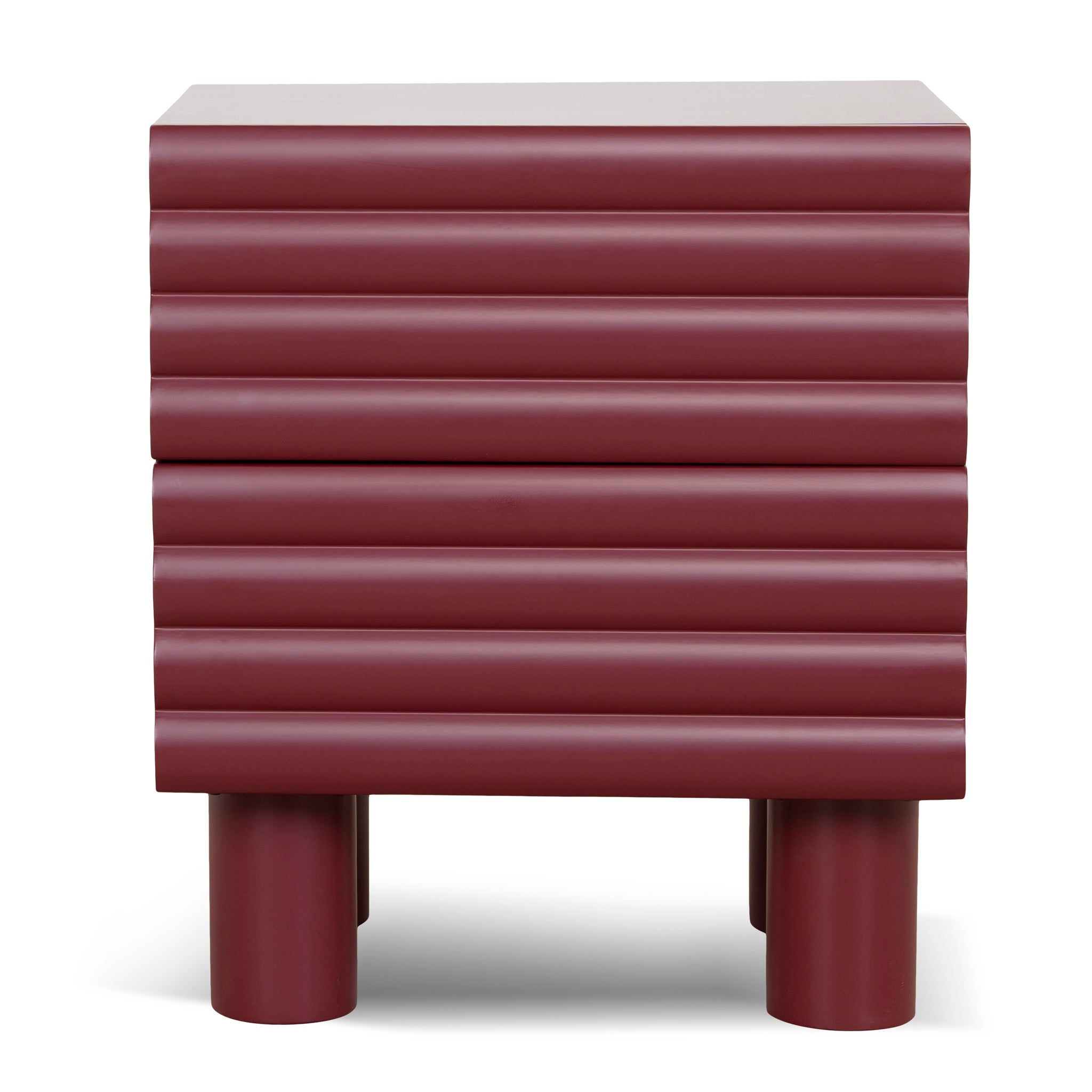 Vasuda 48cm Bedside Table - Red