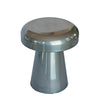 Zavro 40cm Round Side Table - Powder Silver