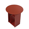 Orrica 38cm Round Side Table - Burgundy Red