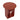Orrica 38cm Round Side Table - Burgundy Red