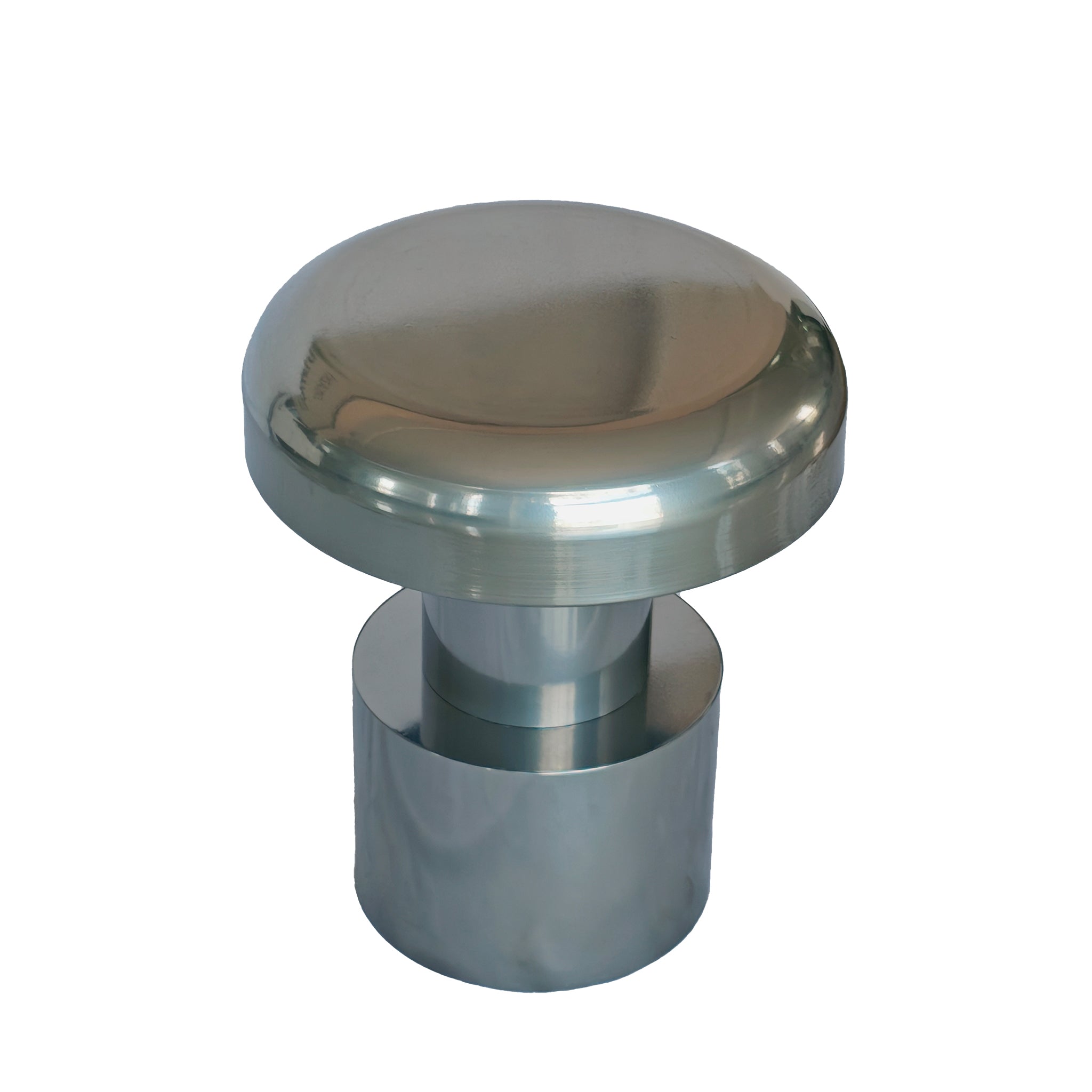 Isella 40cm Round Side Table - Powder Silver