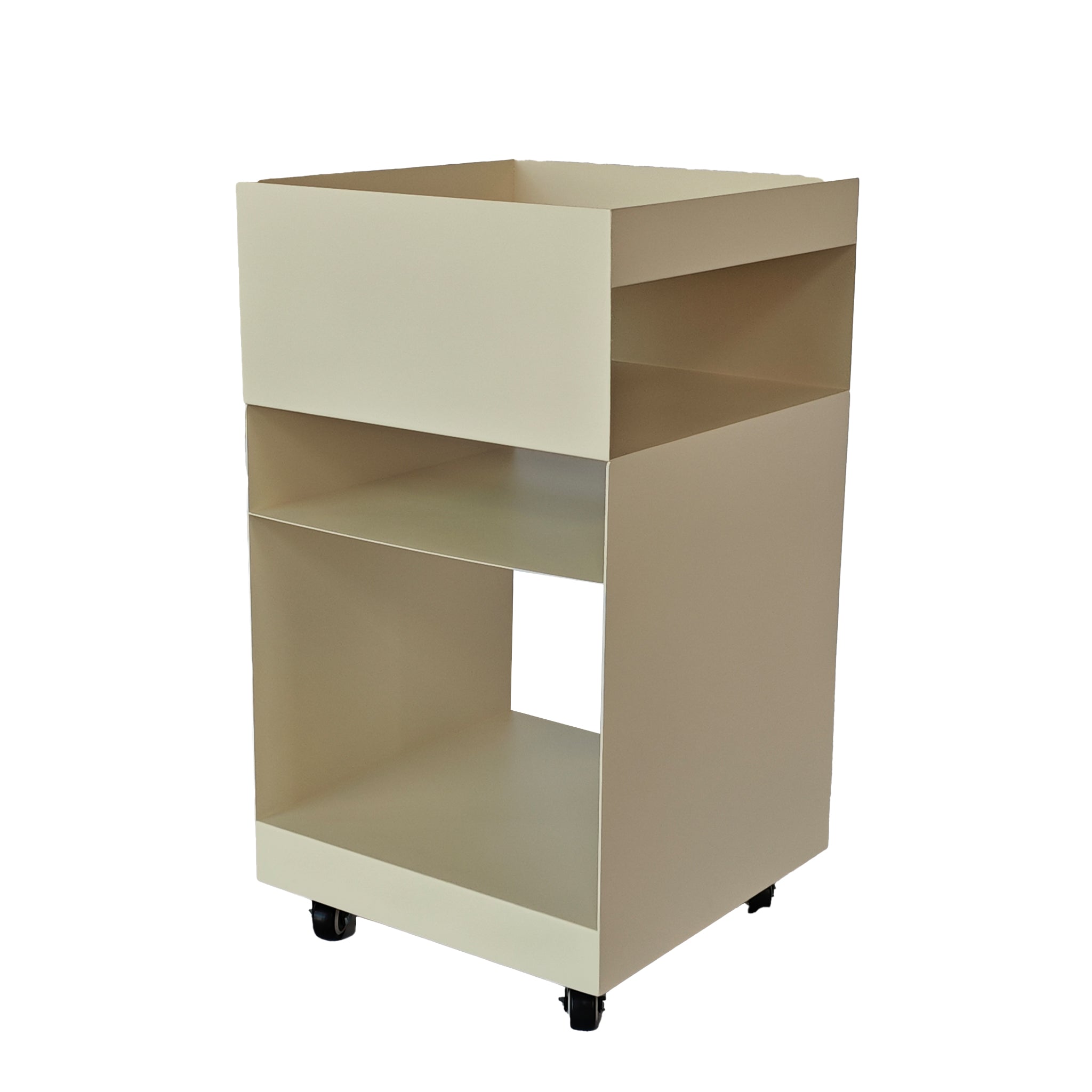 Nolani 35cm Square Side Table - Ivory White