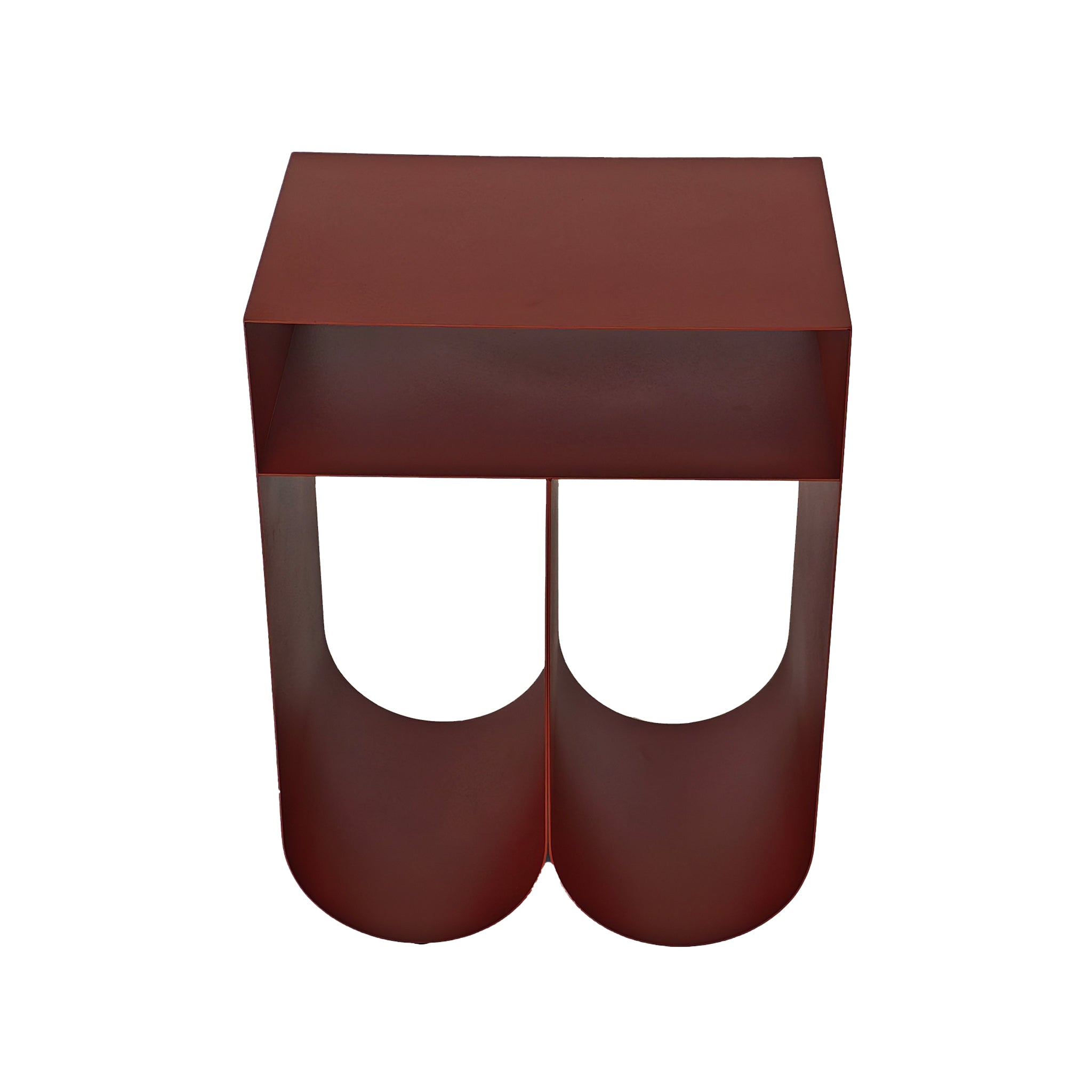 Vionta 35.5cm Side Table - Burgundy Red