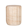 Etrusca 38cm Stool Side Table - Light Travertine Look