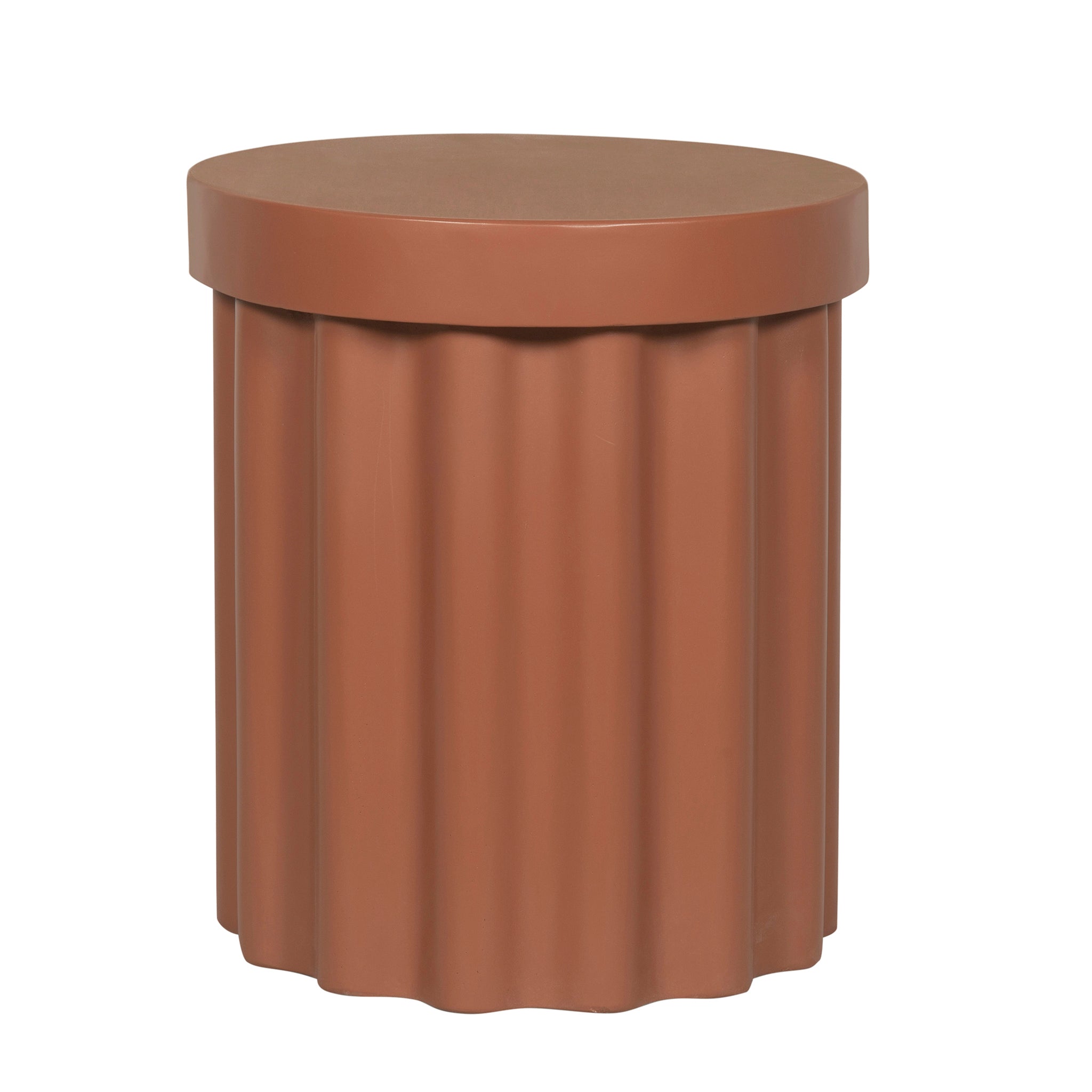 Sovana 40cm Concrete Side Table - Terracotta