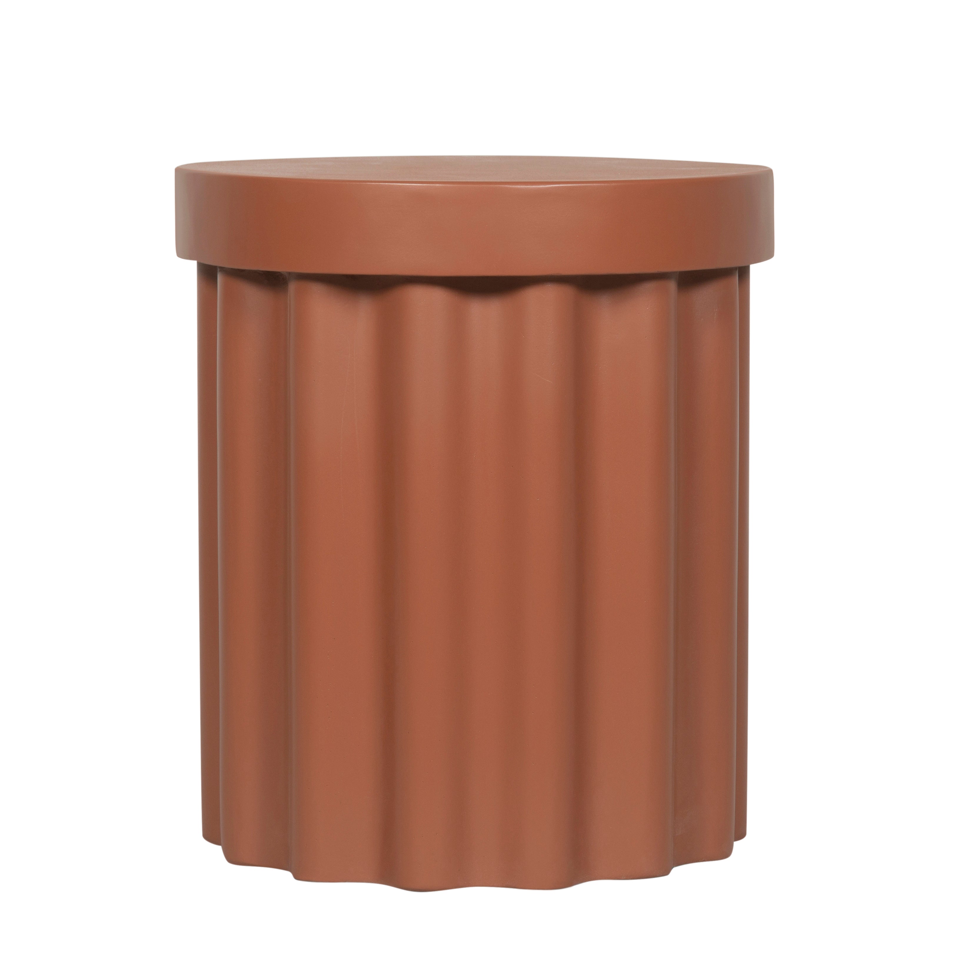 Sovana 40cm Concrete Side Table - Terracotta