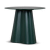 Marlix 60cm Round Tempered Glass Side Table - Green