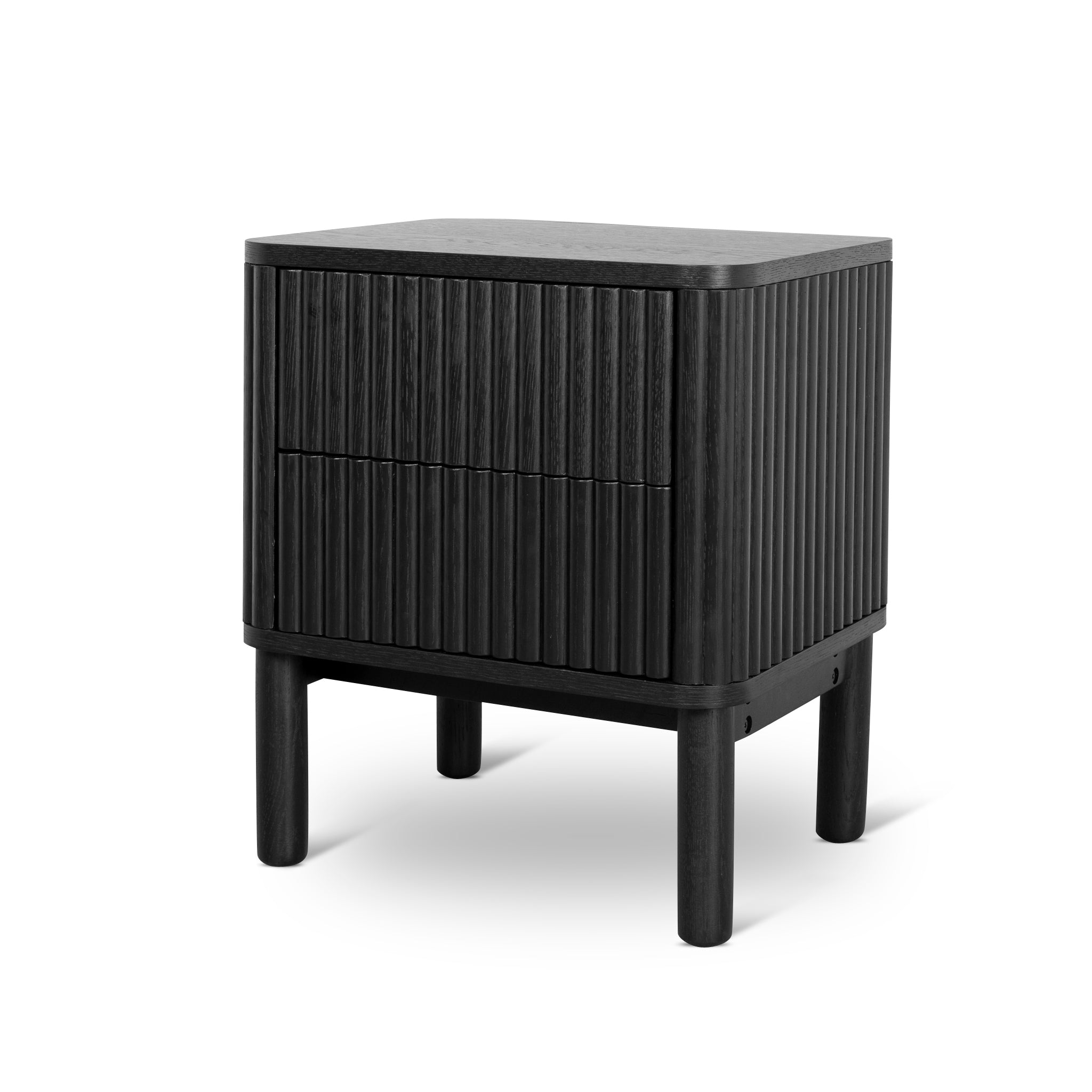 Melita Bedside Table - Full Black