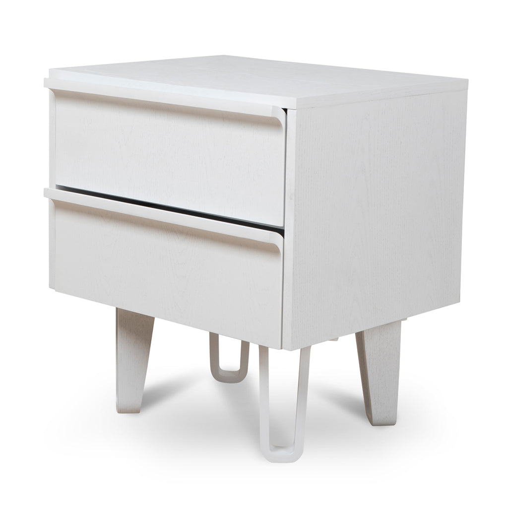 Evans Bedside Table - Full White