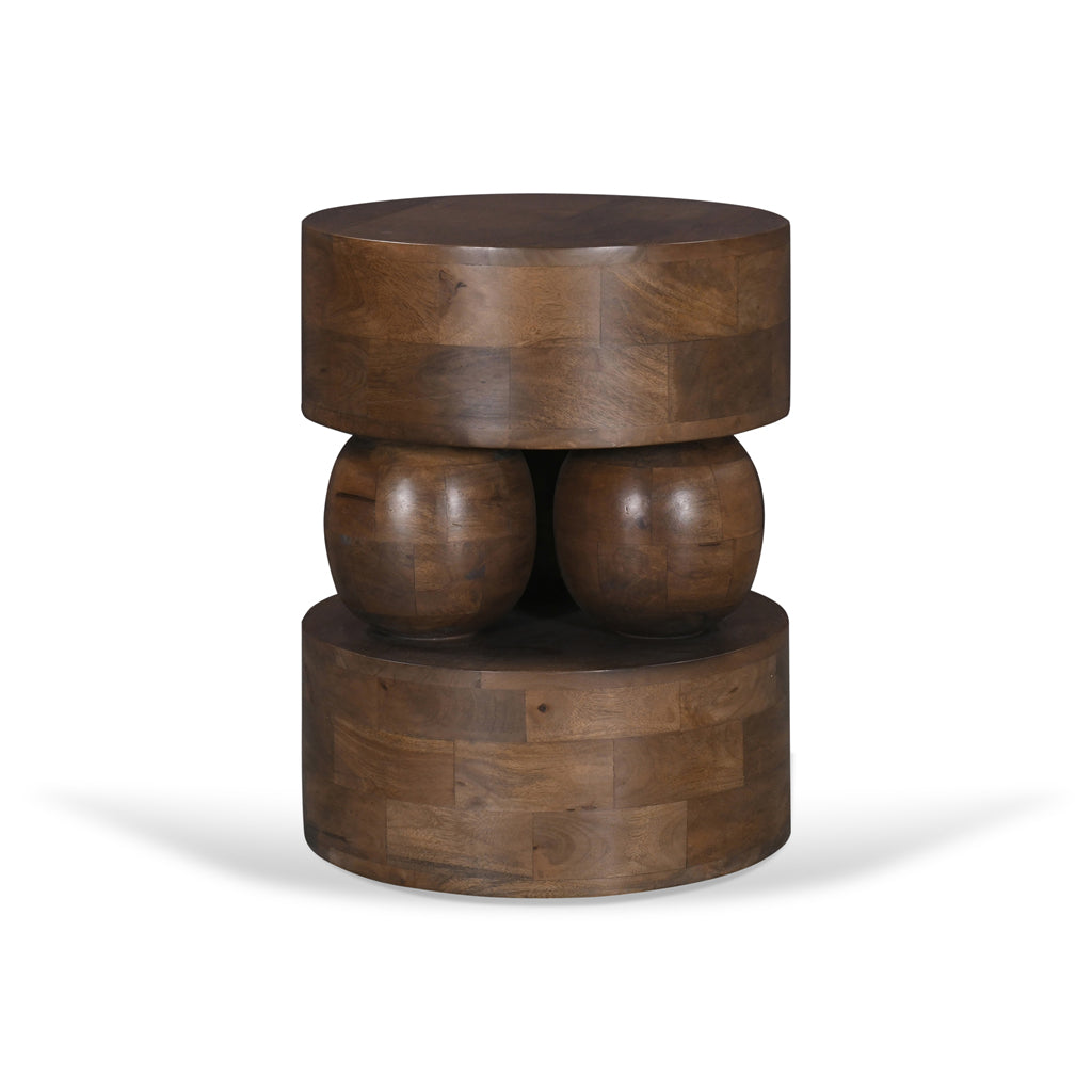 Metody 40cm Round Side Table - Walnut