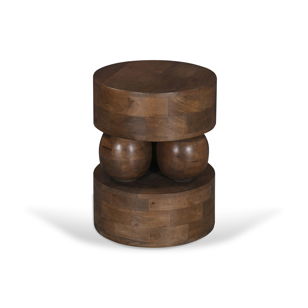 Metody 40cm Round Side Table - Walnut