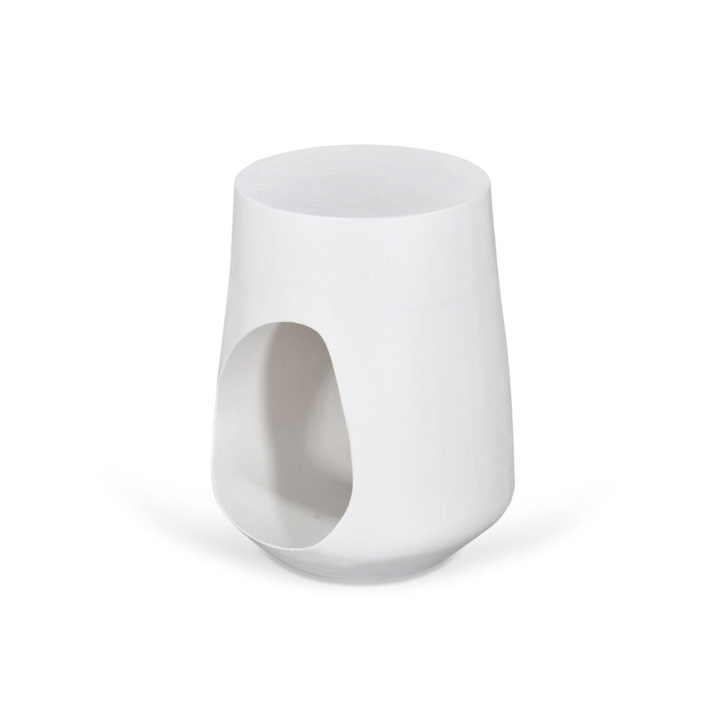 Baldini 32cm Round Side Table - White