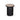 Urbina 40cm Travertine Top Side Table - Black