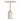 Pravina 45cm Brushed Gold Side Table - Travertine