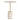 Pravina 45cm Brushed Gold Side Table - Travertine