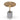 Pravina 45 cm Brushed Gold Side Table - Faceted Granite Marble