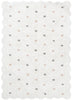 Meldon Rectangle Scalloped Kids Rug White & Multi