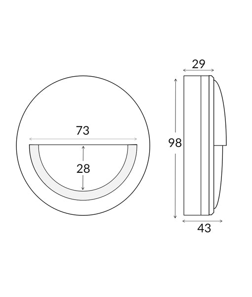 Step S/M 12V 6W Round Solid Aged Brass 3K IP65 Eyelid OD 98mm 480 Lm