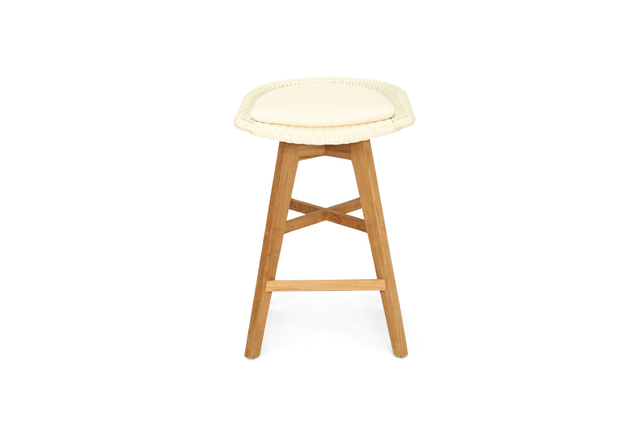 Oceanic Backless Counter Stool - White
