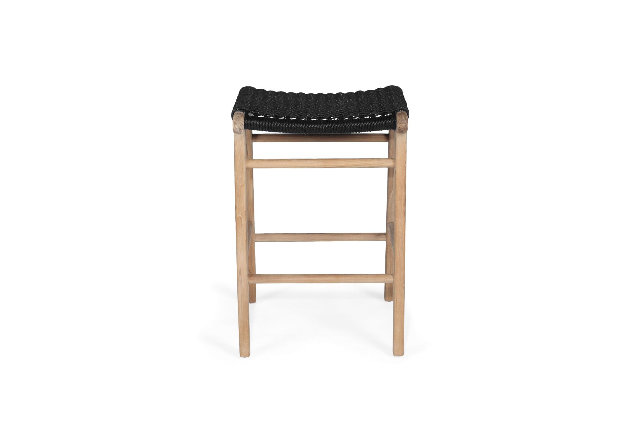 Zen Close Weave Backless Counter Stool - Black