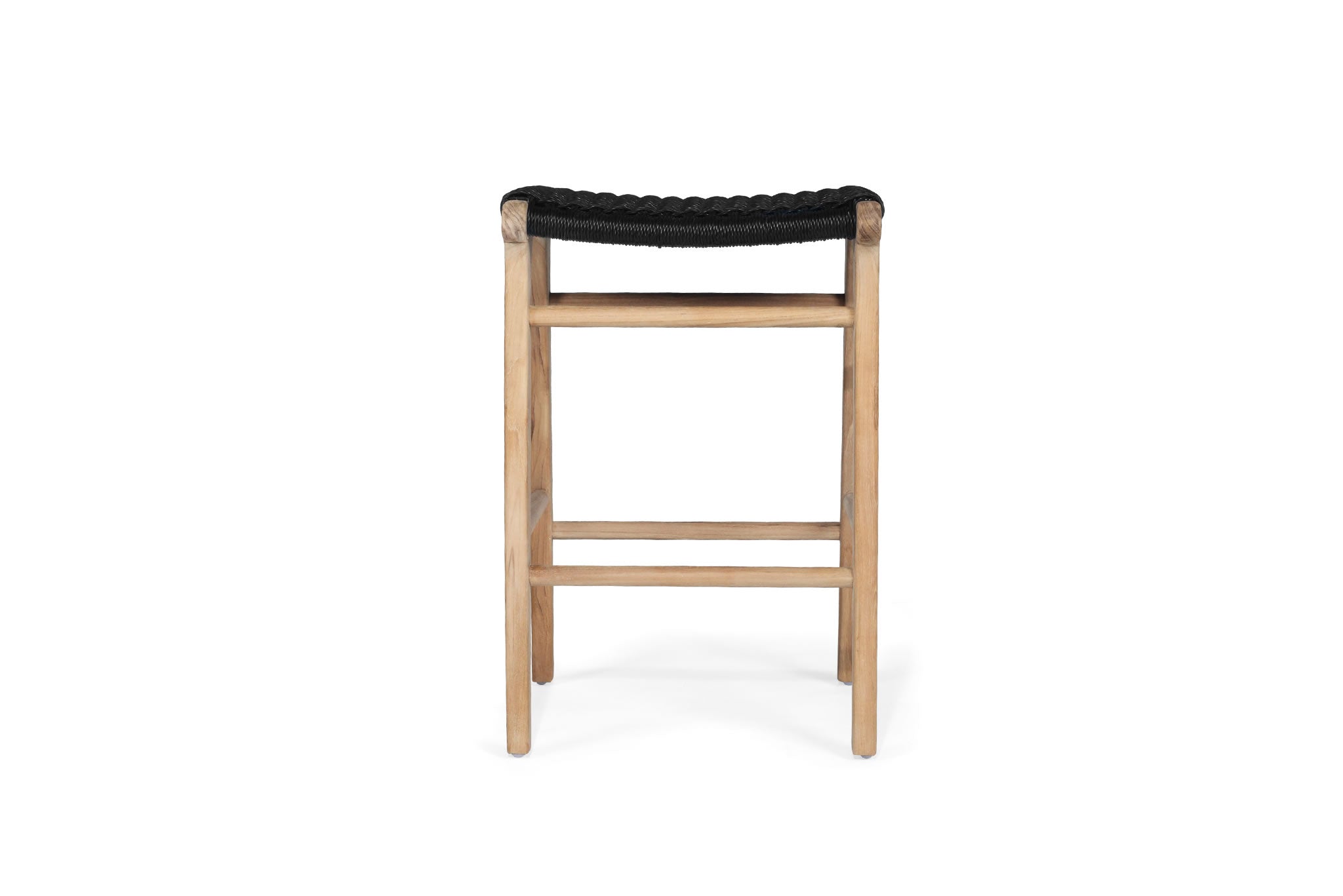 Zen Close Weave Backless Counter Stool - Black