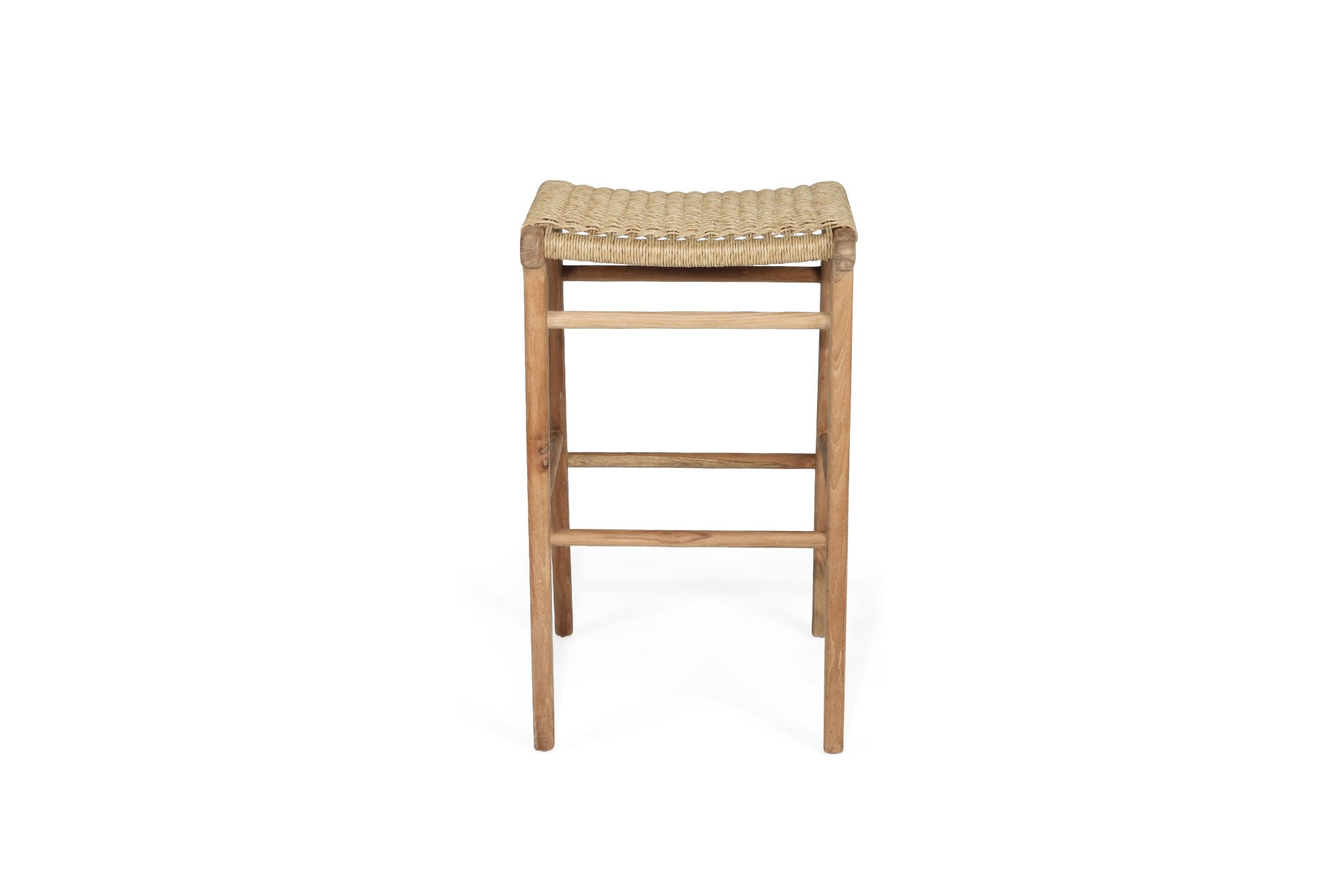 Zen Close Weave Backless Bar Stool - Sand