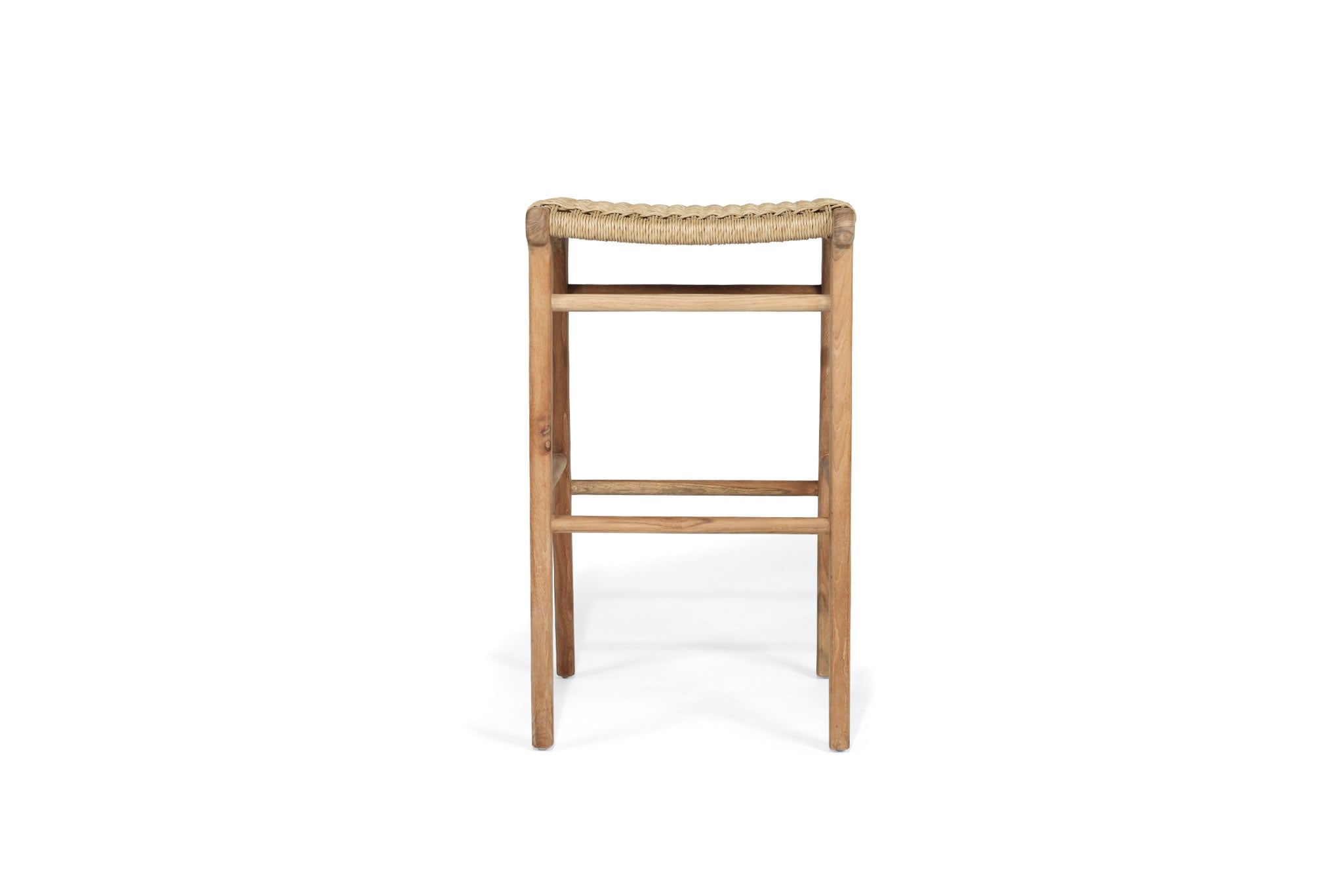Zen Close Weave Backless Bar Stool - Sand