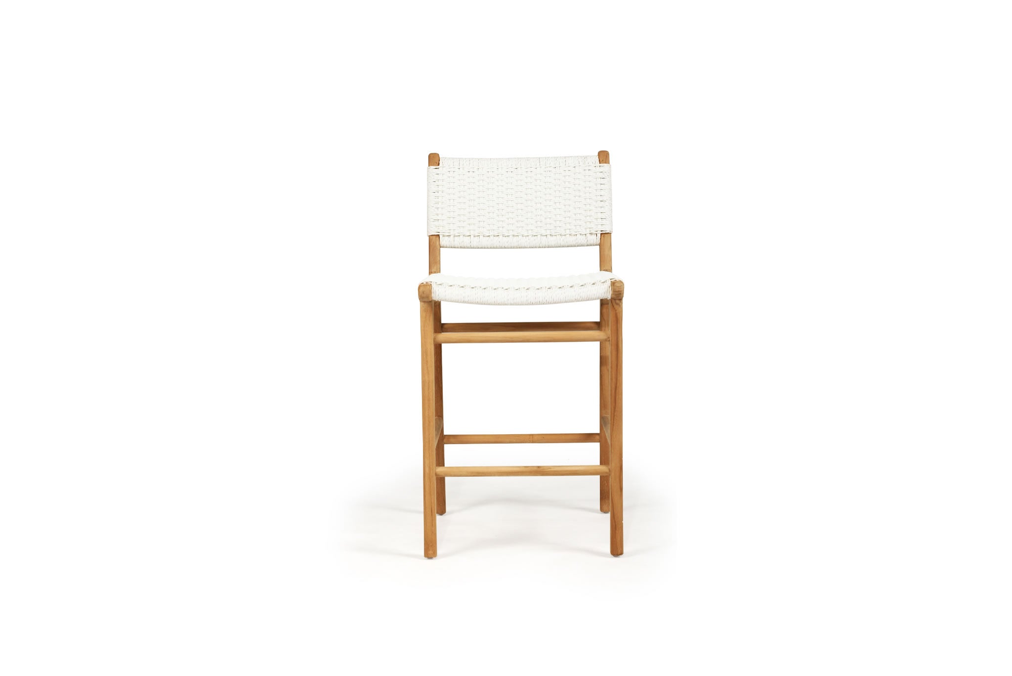 Zen Counter Stool Close Weave 65cmH - White