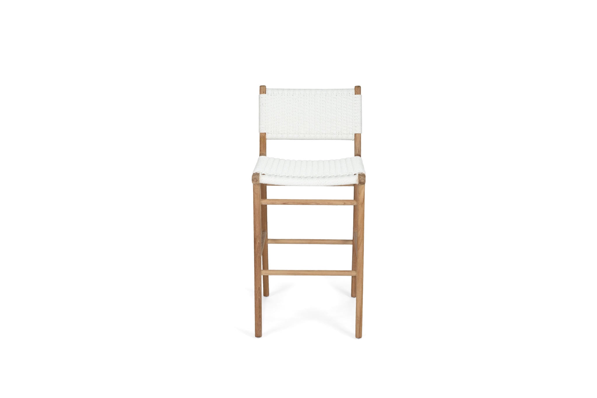 Zen Close Weave Bar Stool  76cmH - White