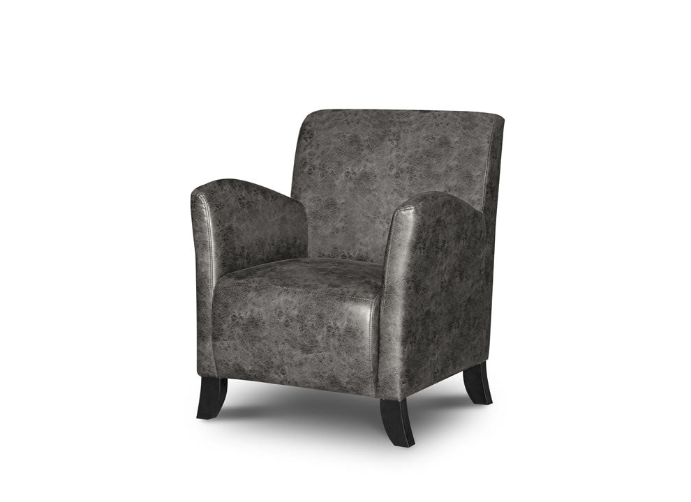 Theona Chair - Grey Faux Leather