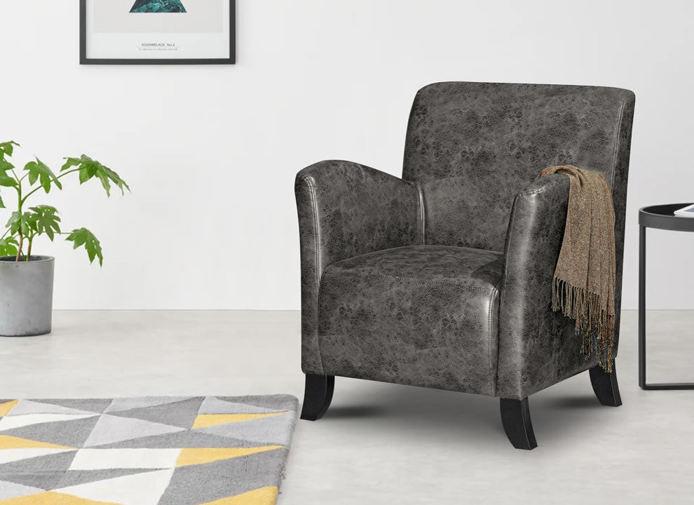 Theona Chair - Grey Faux Leather